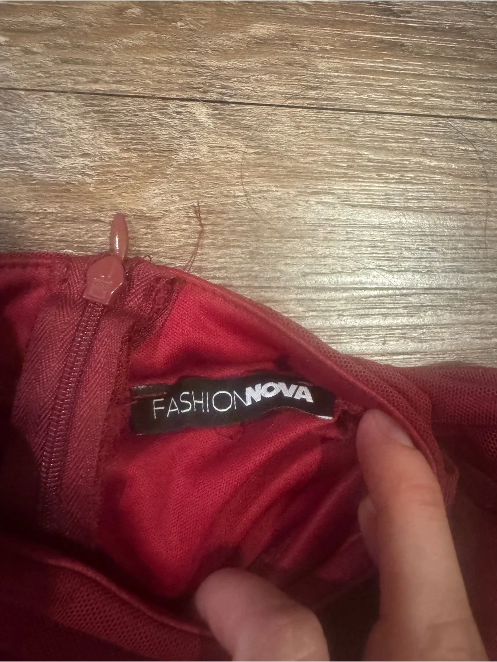 Fashion Nova Burgundy Ruched Long-Sleeve Bodycon Dress